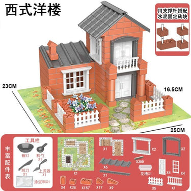 460Pcs DIY Brick Layers Building House